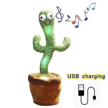 Imagem de Cactos Pelúcia Dançante E Falante Toca Música Repete Fala brinquedo ca
