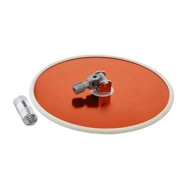 Imagem de Fenteer Cabeça de lixadeira para drywall, peça de lixadeira de parede, ferramenta portátil redonda para polimento de drywall para reforma residencial, Laranja