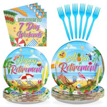 Imagem de Conjunto de talheres de festa Grencian Tropical Retirement 96 unidades