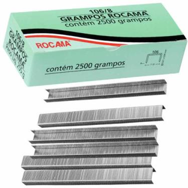 Imagem de Kit Grampo Grampeador 106/8 Eletrico/Manual 4 Caixas - ROCAMA