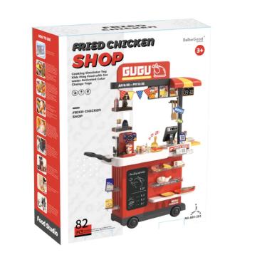 Imagem de Cozinha Infantil Fried Chicken Shop com 82 Peças – Brinquedo de Cozinha Divertido