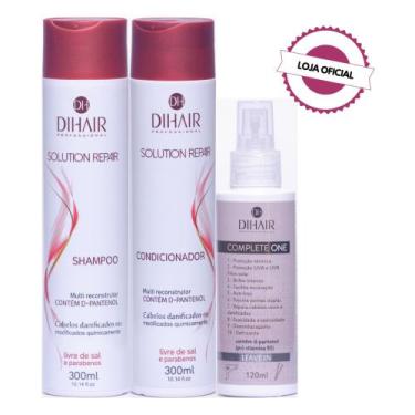 Imagem de Kit Profissional Shampoo E Cond Reparação + Protetor Térmico - Dihair