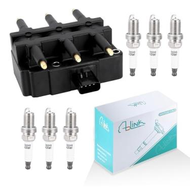 Imagem de AULINK Pacote De Bobina De Ignição 6Pcs Uf305/Velas De Ignição Lztr5Agp 3.3L 3.8L Para Jeep Wrangler 07-11,Chrysler Pacifica 05-08,Town/Country 01-10,Voyager 01-03,Dodge Caravan 01-07,Grand Caravan 0