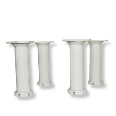 Imagem de Kit c/ 6 Pés c/ Fixação Invertida para Móveis Armário Cozinha com regu