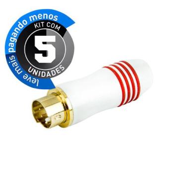 Imagem de Kit 5 Plug Super Vídeo 4 Pinos - Profissional - CIRILO CABOS