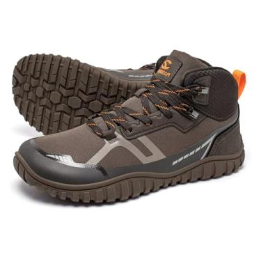 Imagem de HOBIBEAR Barefoot Minimalista Tênis feminino masculino | Zero Drop | Botas de caminhada leves de largura larga, Marrom, 9.5 Wide Women/7.5 Wide Men