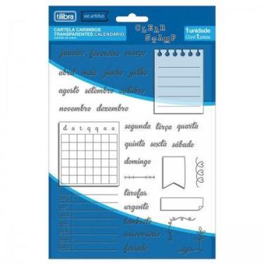 Imagem de Cartela carimbos transparentes calendário tilibra