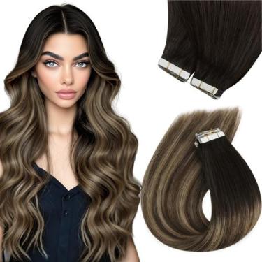 Imagem de Extensões de cabelo Sunny Hair Tape em cabelo humano real 50g