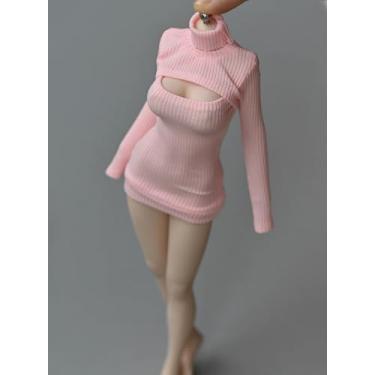 Imagem de ATSTORYTIDE 1/6 Ratio of Women's Clothing，Sexy Revealing Chest Dress, Pink Short Skirt