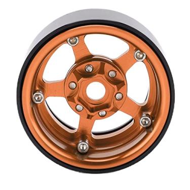 Imagem de aqxreight Rodas de Alumínio de Alumínio de de 5 Orifícios de Bola de 5 Orifícios de de Pneu de Trava Não Coloração Rims RC RECH HubPink Gold Gold Sturdy Strong e Substitua Can. Roda de de de (Rosa