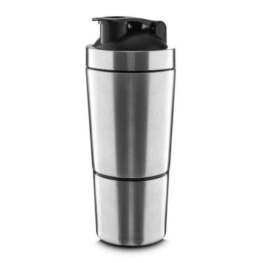 Imagem de Misturador Inox 750ml Com Copo E Mola - Garrafa Coqueteleira Para Bebidas E Suplementos