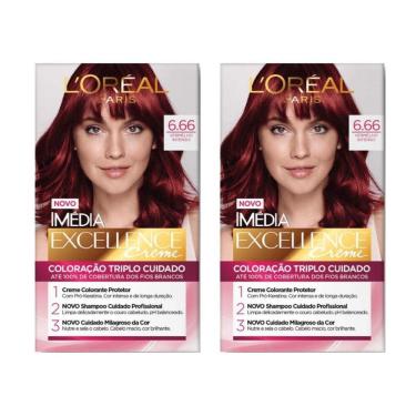 Imagem de Coloraçao Imedia 6.66 Vermelho Intenso - Kit Com 2Un