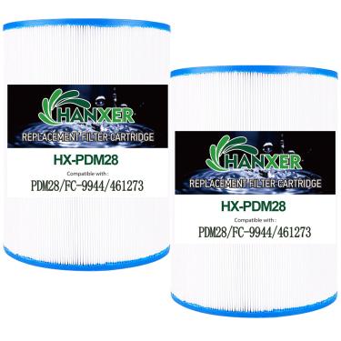 Imagem de HANXER Cartucho de filtro de spa PDM28 compatível com Filbur FC-9944, Aquarest Dream Maker 461273, SD-01392, FC9944, 50281 filtro de hidromassagem, cartucho de filtro de 28 m², pacote com 2