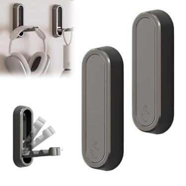 Imagem de QQM 2 ganchos de parede dobráveis, ganchos de parede dobráveis, ganchos ocultos que economizam espaço, gancho resistente de liga de zinco para pendurar casacos, toalhas, cachecóis, chapéus, roupões de