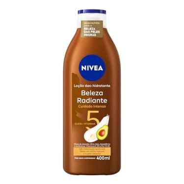 Imagem de NIVEA Hidratante Desodorante Beleza Radiante Cuidado Intenso 400ml - Desenvolvido especialmente para a beleza da pele negra, ajuda na reparação das áreas ressecadas