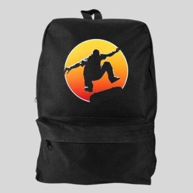 Imagem de Mochila Bolsa Masculina Basica Escolar Pega a Visão Estampado Skate-Masculino