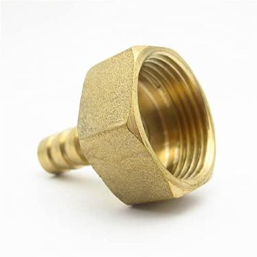 Imagem de Conector de encaixe de mangueira de jardim, mangueira de 16 mm x 3/10.2 cm BSP rosca fêmea latão farpado encaixe de tubo adaptador de conector de acoplador de mamilo,