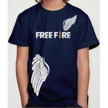 Imagem de Camiseta Camisa Infantil Juvenil Menina Menino Gamer Jogo Tiro Free Fi