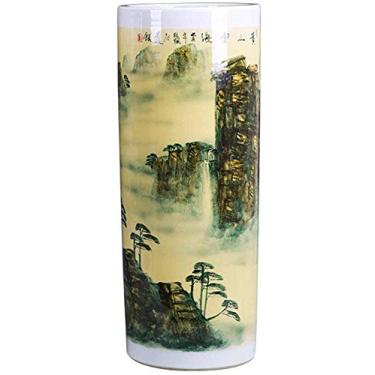 Imagem de Vaso Grave Porcelana Chinesa Decoração de Casa Ornamento Artesanato Tradicional Grande Diferente Cerâmica Flor Cerâmica para Flores (Cor: B) (Cor: A)