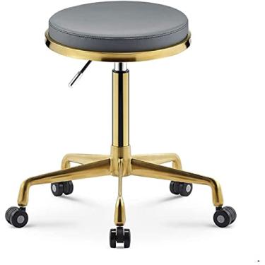 Imagem de WYUYIWH Banqueta de rodinhas com rodas com rodas para salão de beleza, hidráulica, para laboratório, guitarra, laboratório, bancada de trabalho, cadeira giratória ajustável médica