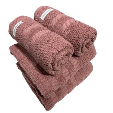 Imagem de Kit 4 Toalhas Buddemeyer Vanilla Extra Soft Rosa Velvet  2 banho e 2 r