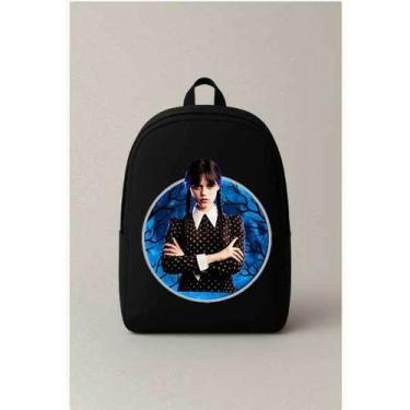 Imagem de Mochila Escolar Estampada Wandinha Bolsa Ideal Para Passeios e Viagens