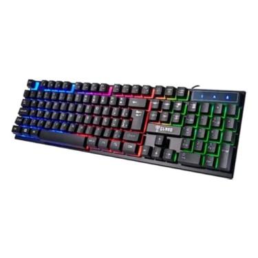 Imagem de Teclado Gamer Led Rainbow Jungle Cl-tj8313 Clanm Cor De Teclado Preto Idioma Português Brasil