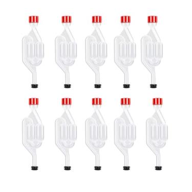 Imagem de Válvula De Retenção De Câmara De Ar Em Forma De S, Válvula De Vedação De Fermentação Com Ilhós Para Fabricação De Vinho E Cerveja, Rolha De Câmara De Ar De Plástico Com Bolhas(10pcs with Grommets)