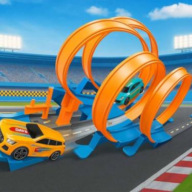 Imagem de Pista de Corrida Infantil com Loop 360° 70 Peças – Criativo com Lançador e Carrinhos, Divertido para Crianças