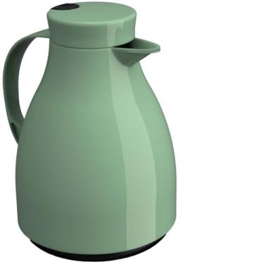 Imagem de Garrafa térmica de 1 litro com alavanca, adequada para café, chá, leite e mate, garrafa de mesa(Verde)