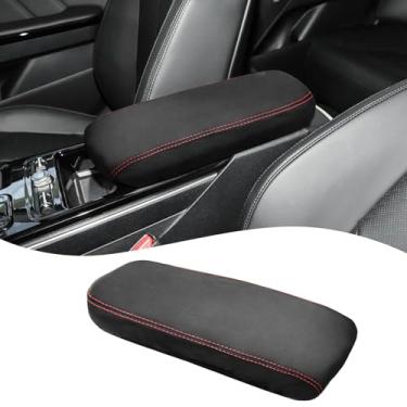 Imagem de QianBao Compatível com Kia K5 2025 2024 2023 2022 2021 caixa de apoio de braço de couro capa de console central protetor de capa de console médio Pontos vermelhos