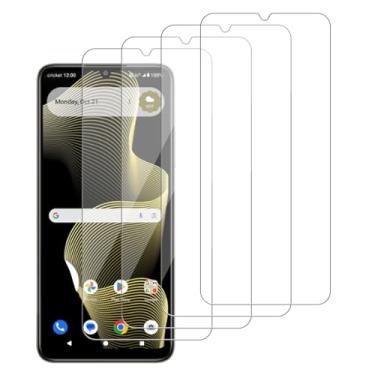 Imagem de iCsapr Pacote com 4 protetores de tela de vidro compatíveis com Cricket Outlast 5G (2024)/(SN509C) [dureza 9H] - Vidro temperado de tela HD, resistente a arranhões, fácil instalação [compatível com