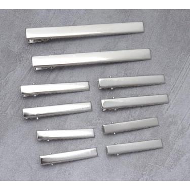 Imagem de 70 peças de clipes de cabelo jacaré para mulheres, prata, 4 cm, 5,8 cm, 2,2 cm, 3,8 polegadas, vários tamanhos, grampos de cabelo metálicos para penteados longos e finos e encaracolados, maquiagem