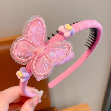 Imagem de Bandanas femininas antiderrapantes – Acessórios modernos de borboleta para estilos lisos nas costas