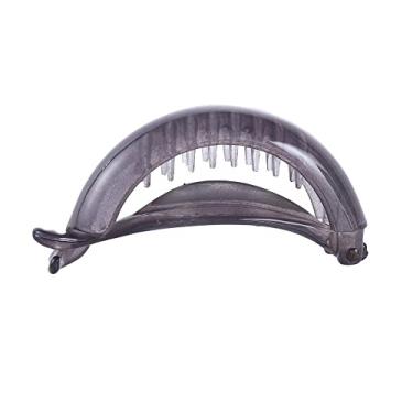 Imagem de Suporte de rabo de cavalo com clipe de banana acessórios de cabelo grampos de cabelo de plástico (cinza)