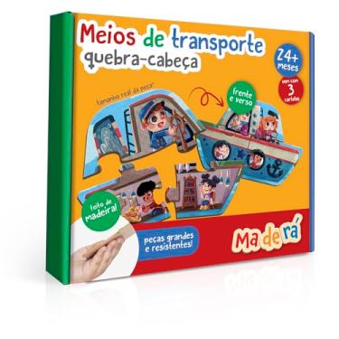 Imagem de Toyster - Meios de Transporte - Quebra-Cabeça Progressivo 3, 4 e 5 Peças - 24 Meses - Linha Maderá