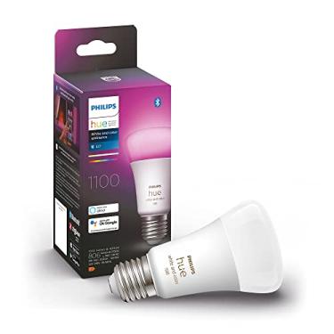 Imagem de Philips Hue - Lâmpada LED inteligente, A60 E27, luz branca e colorida, 9 W (Eq. 75 W) 1100 lúmen, compatível com Alexa e Google Home
