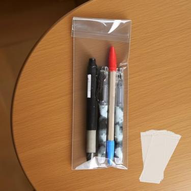 Imagem de 100 sacos de armazenamento sacos plásticos transparentes autovedantes organização embalagem itens pequenos suprimentos de artesanato joias armazenamento de documentos