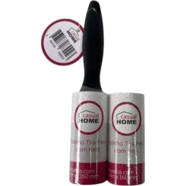 Imagem de Conjunto de Rolo Adesivo Tira Pelos 30 Folhas e 1 Refil - Casual Home