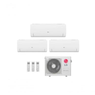 Imagem de Ar Condicionado Multi Split Inverter 3 Ambientes (Hiwall 2X 9.000BTUS, 1X12.000BTUS) Quente/Frio WiFi Integrado 220V