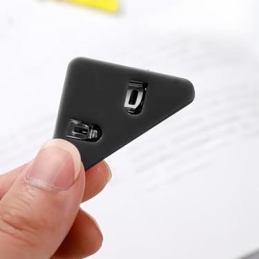 Imagem de Conjunto de clipes triangulares de plástico, uso escolar no escritório, bom para guardar muitos documentos, multicolorido, 15 peças