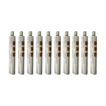 Imagem de UGPLM 10 tubos de tinta vazios de 30 ml, recarregáveis, de alumínio, para guaches, cola para reparo de botes de borracha, cola para embalagens industriais
