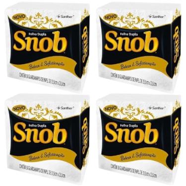 Imagem de Snob Guardanapo Papel Folha Dupla Pequeno Para mesa 200 Folhas Macio Kits na Web