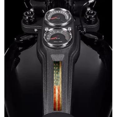 Imagem de Inserção de painel painel de painel Dyna rústico American Flag Dyna! Serve para Harley Davidson 2018 a 2021 Dyna Low Rider Bikes