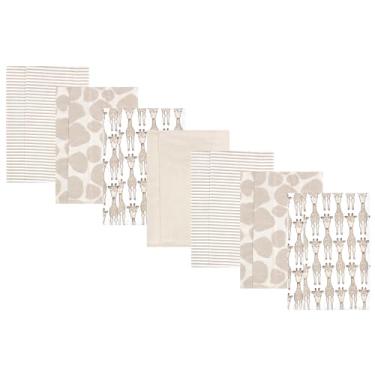 Imagem de Hudson Baby Pacote com 7 panos de flanela de algodão, girafa, tamanho único