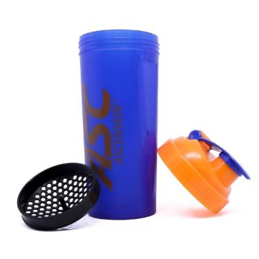 Imagem de Coqueteleira Shaker Squeeze Academia Ascension 600ml Com Tampa e Rede Garrafa Treino