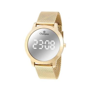 Imagem de Relógio Champion Ch40106B Digital Dourado Led Branco