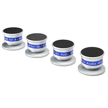 Imagem de KIMISS Pés de Isolamento Preffair Plataforma Giratória ou Pontas de Almofada de Isolamento para Maior Clareza de Som Em Reprodutores de CD/DVD, Amplificadores e Muito Mais (Prata)