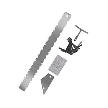 Imagem de XUXHOU Régua de de Guitarra, Conjunto de Régua de Nivelamento de Acordes de Pescoço Prateado Preciso para Luthiers e Especialistas Em Reparo de Guitarra (Prata)