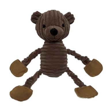 Imagem de LWBMG Brinquedos de cachorro estridente, brinquedos para cães de guerra para mantê-los ocupados, brinquedo de pelúcia para cachorrinhos pequenos, médios e grandes, urso fofo, brinquedo interativo para